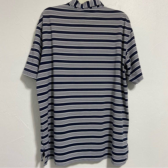 Peter Millar Summer Comfort Navy White Short Sleeve Men's Polo Size Large - Picture 6 of 7